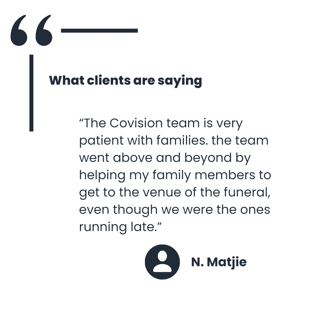 Covision Funerals Client Testimonials 04
