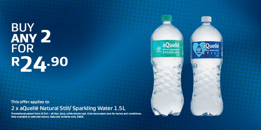 2 x aQuelle Natural Still- Sparkling Water 1.5L