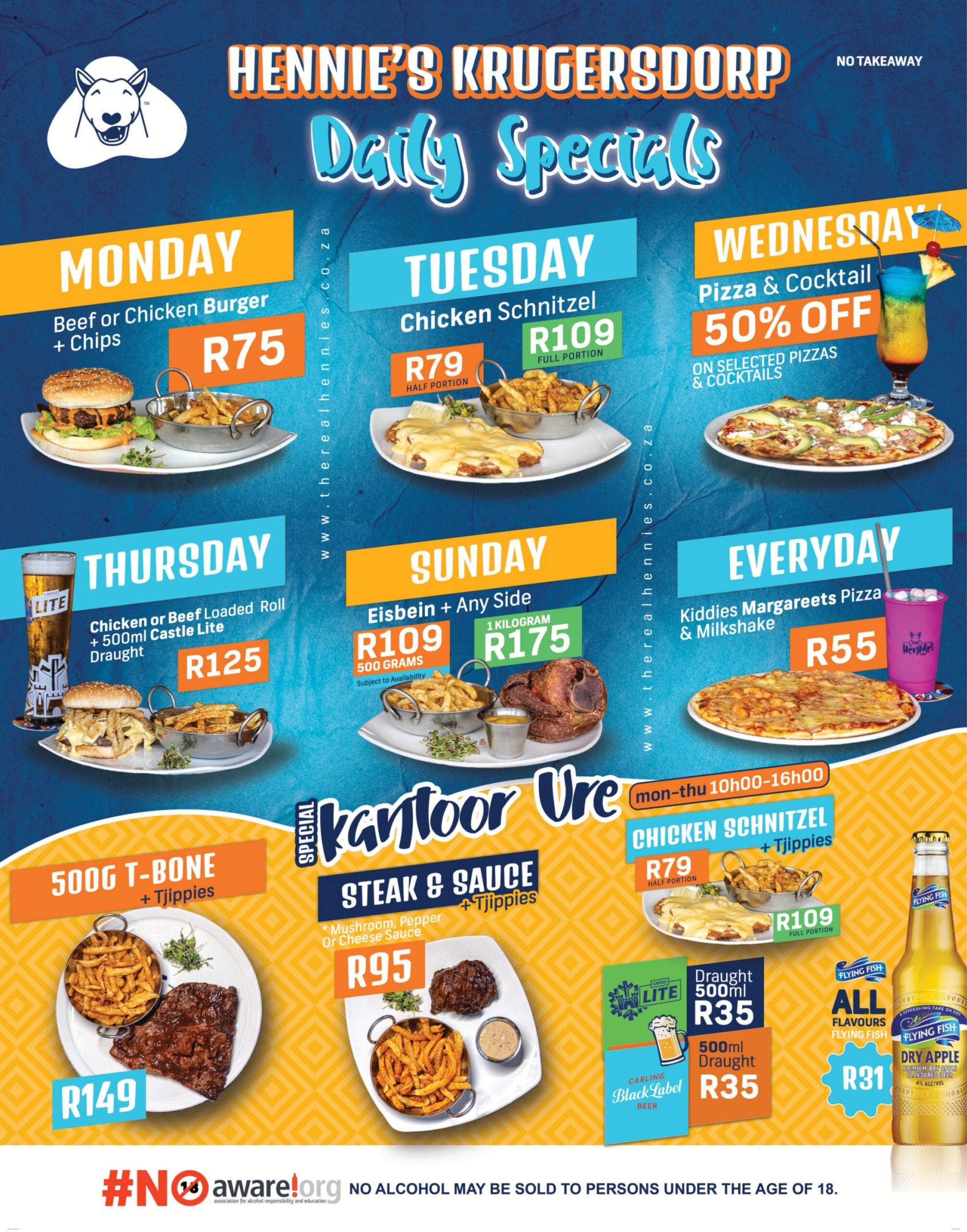 Hennie’s Krugersdorp Specials