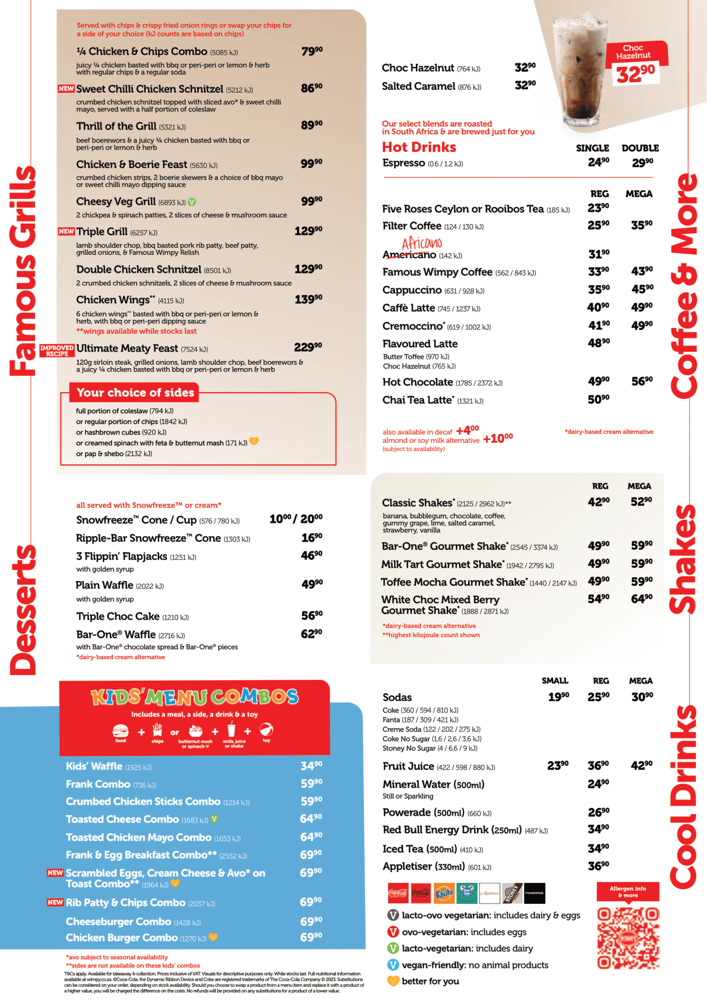 Wimpy Menu – Droppedinto.com