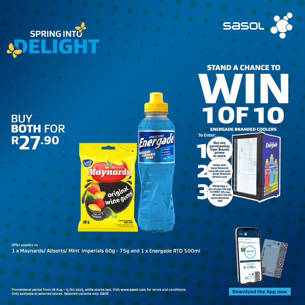 1 x Maynards- Allsorts- Mint Imperials 60g - 75g and 1 x Energade RTD 500ml