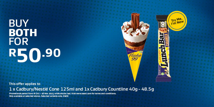 1 x Cadbury_Nestl‚ Cone 125ml and 1 x Cadbury Countline 40g-48.5g