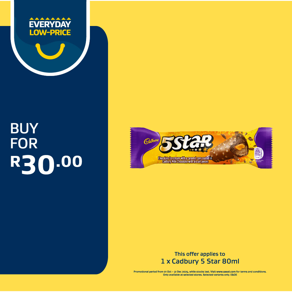 1 x Cadbury 5 Star 80ml