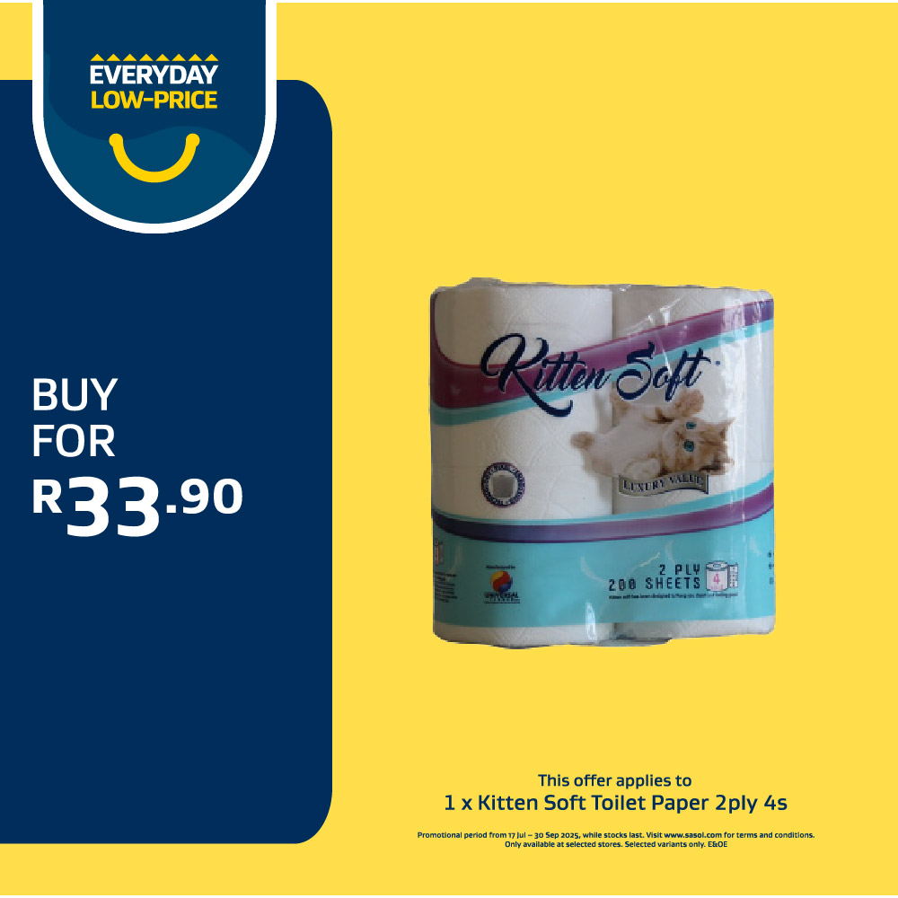 1 x Kitten Soft Toilet Paper 2ply 4s
