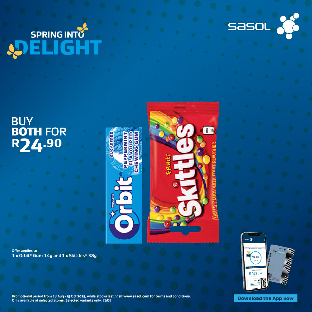 1 x Orbit Gum 14g and 1 x Skittles 38g
