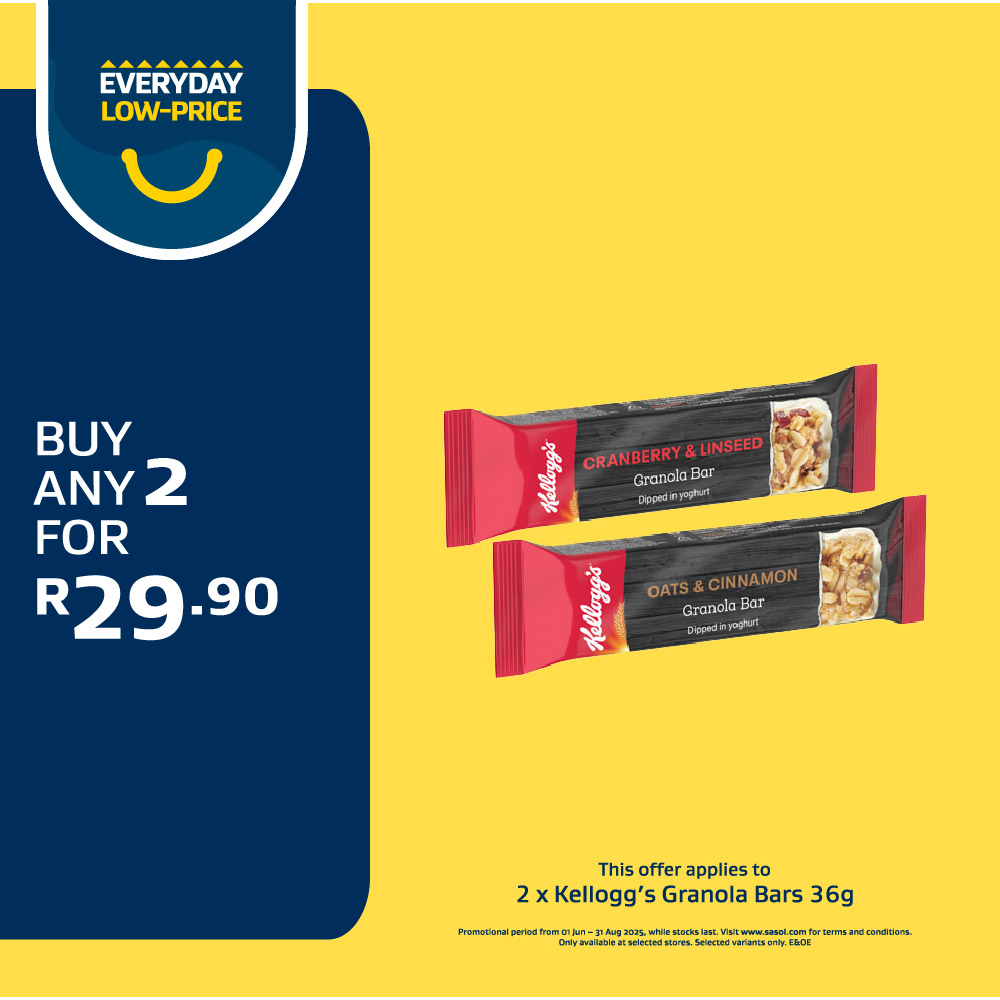 2 x Kelloggs Granola Bars 36g