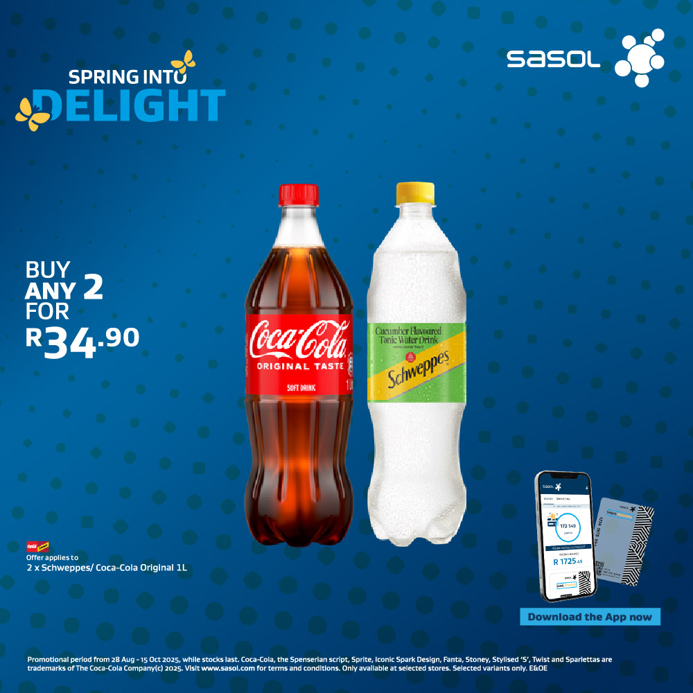 2 x Schweppes- Coca-Cola Original 1L