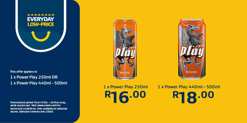 1 x Power Play 250ml