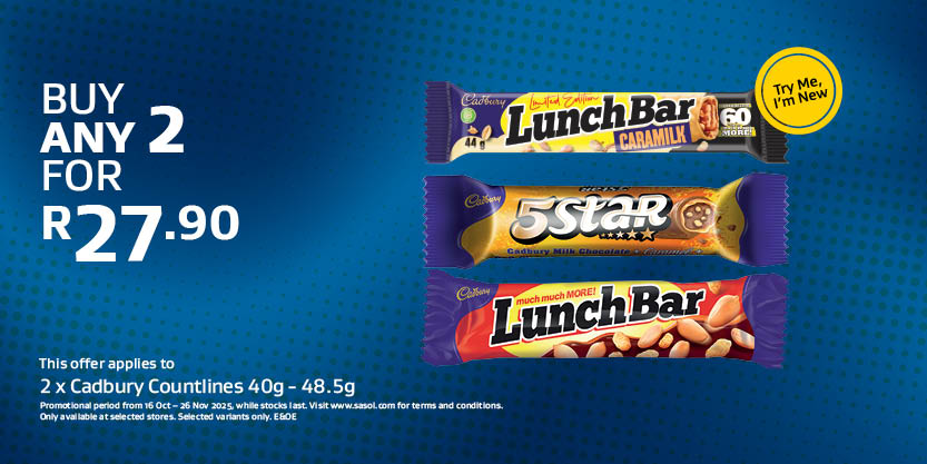 2 x Cadbury Countlines 40g-48.5g