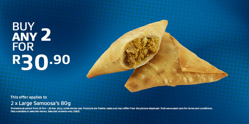 2 x Large Samoosas 80g