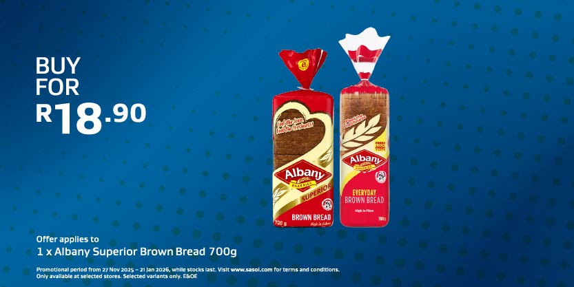 1 x Albany Superior Brown Bread 700g