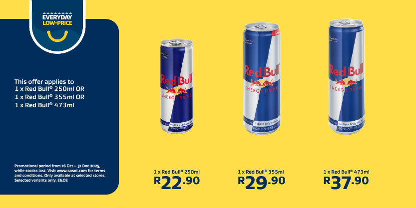 1x Red Bull 250ml 355ml 473ml