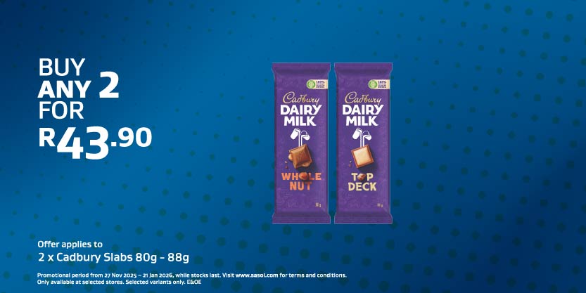 2 x Cadbury Slabs 80g - 88g